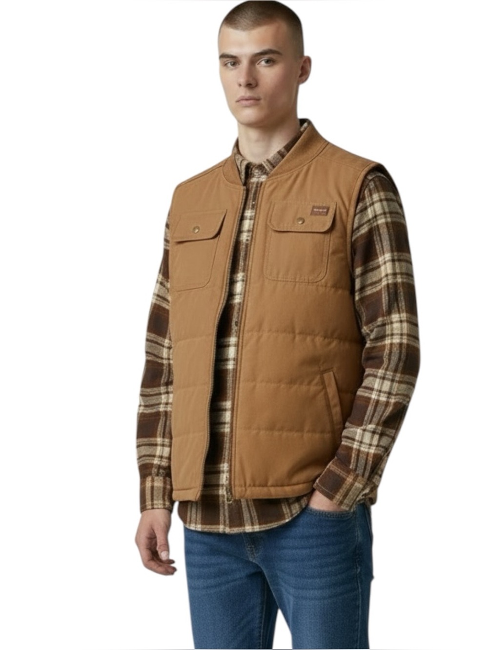 Wrangler Workwear Men’s zipper front Duck Work Vest. SZ.XL/XG
